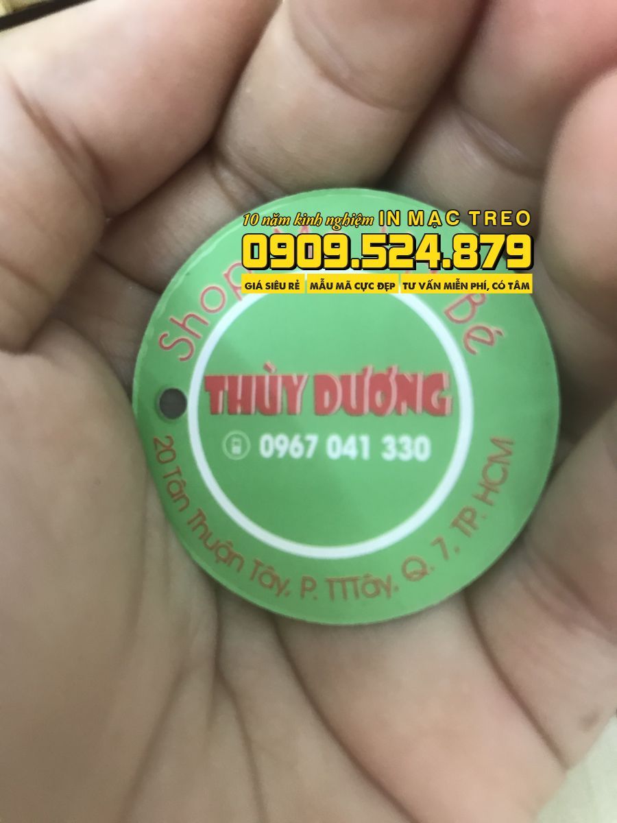 Mau Tag Treo Quan Ao shop thoi trang em be hinh tron mau xanh Thuy Duong 5