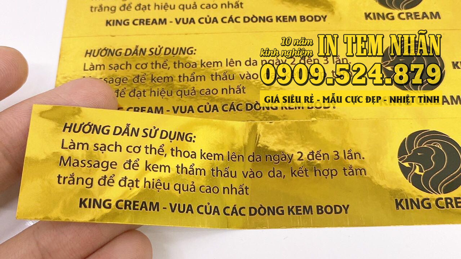 in tem nhãn kem body whitening