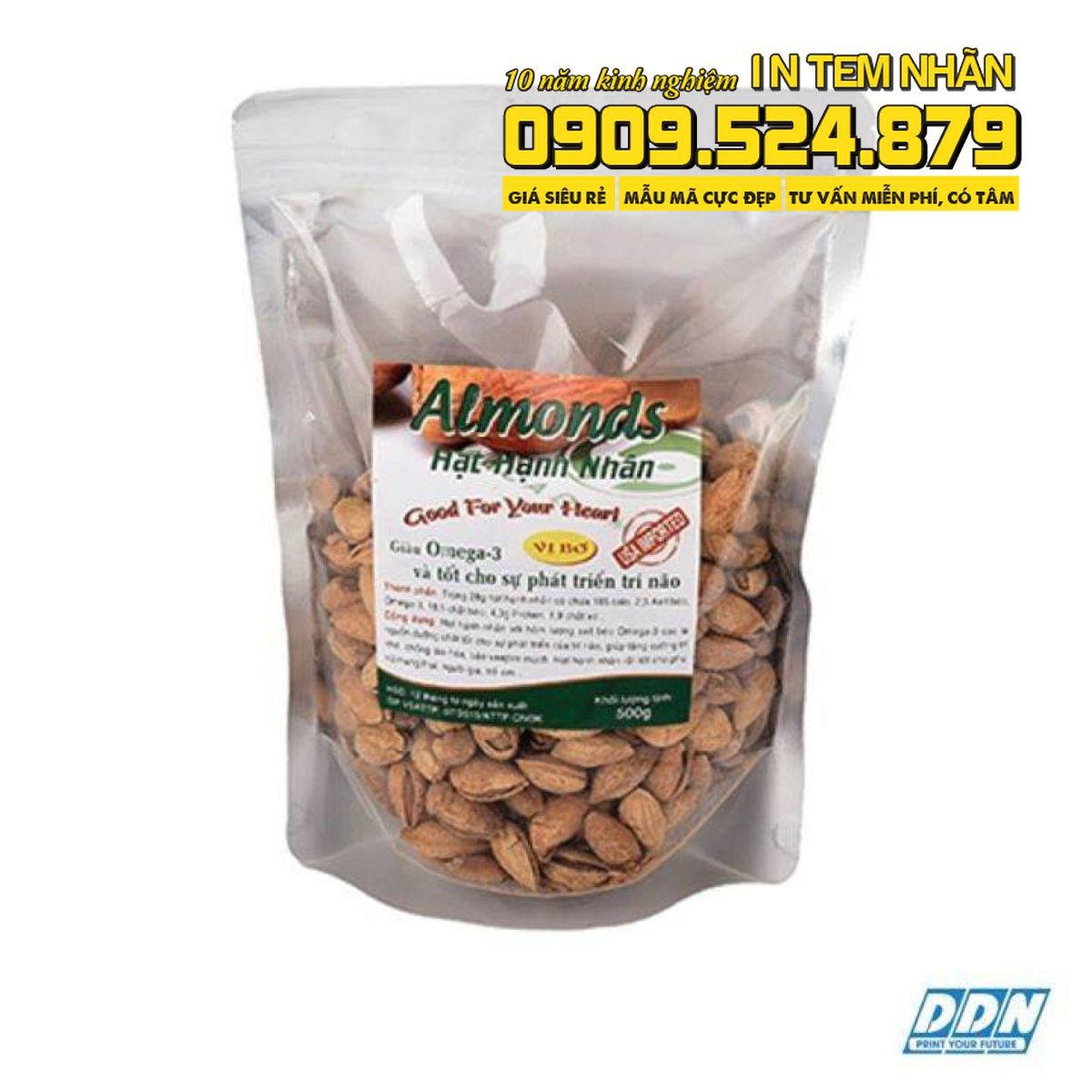 Mau Tem Nhan hat hanh nhan Almonds