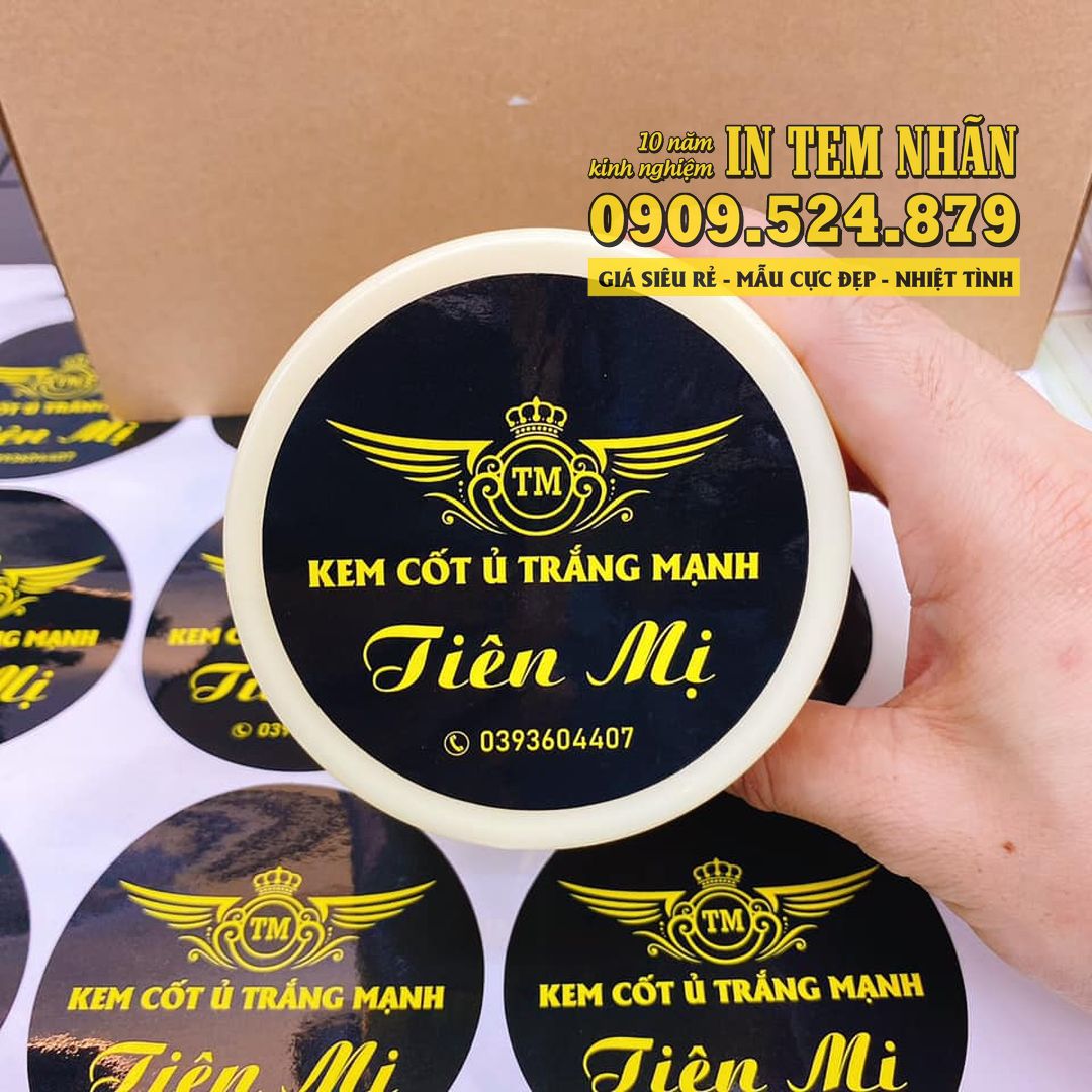 Mau Tem Nhan kem cot u trang manh Tien Mi