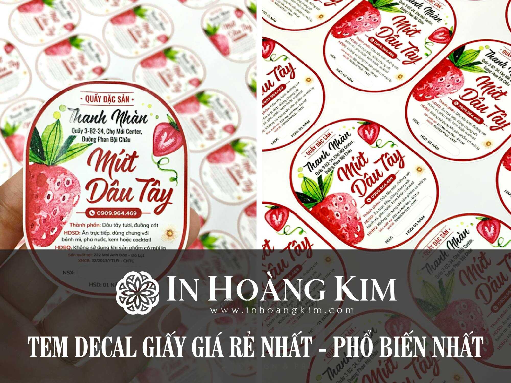 Tem decal giấy - Tem giấy - Thông Dụng Nhất