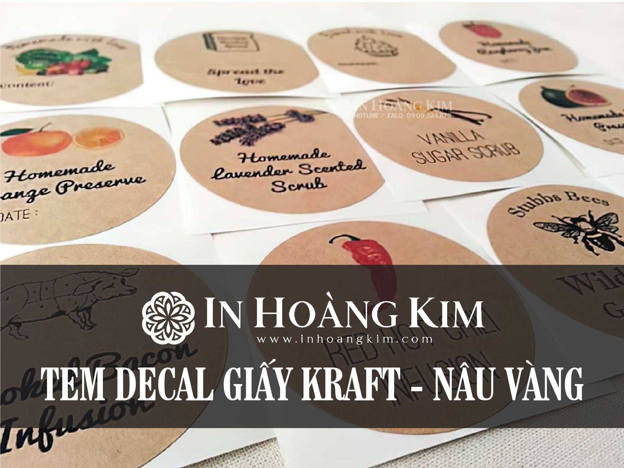 Decal giấy Kraft