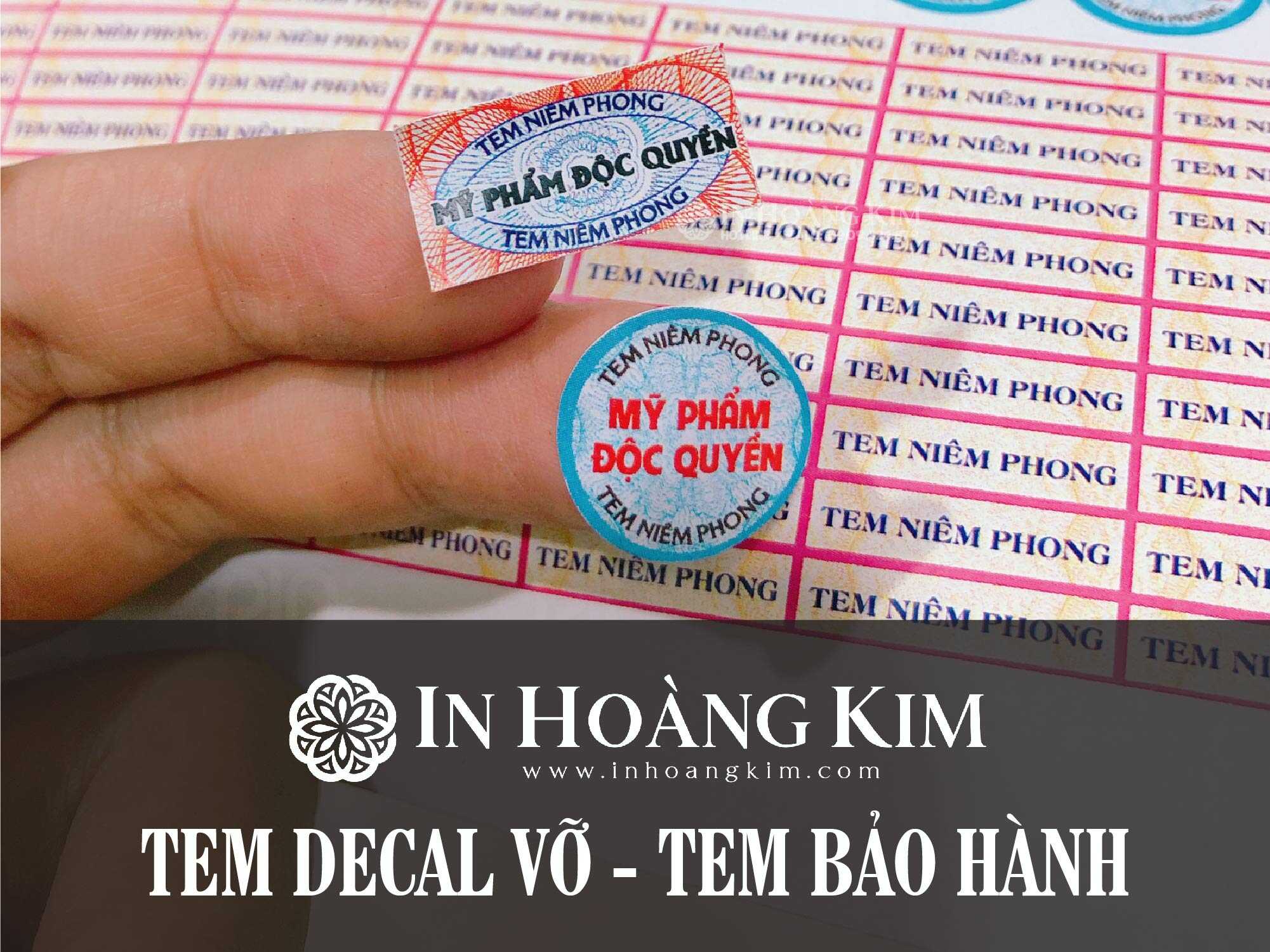 Decal bảo hành -  Tem bảo hành - Tem vỡ