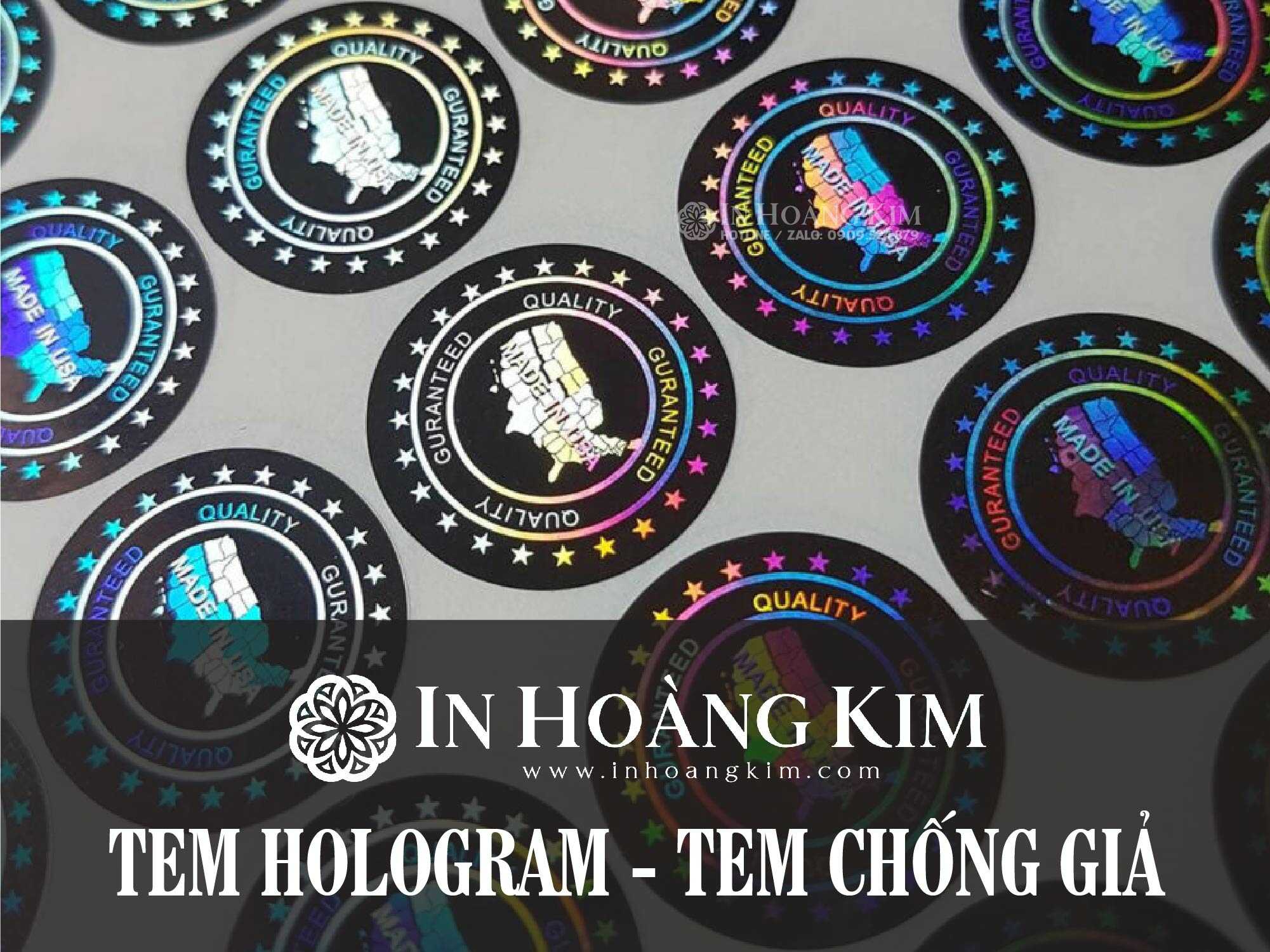 Tem 7 màu -  Tem Hologram - Tem chống hàng giả