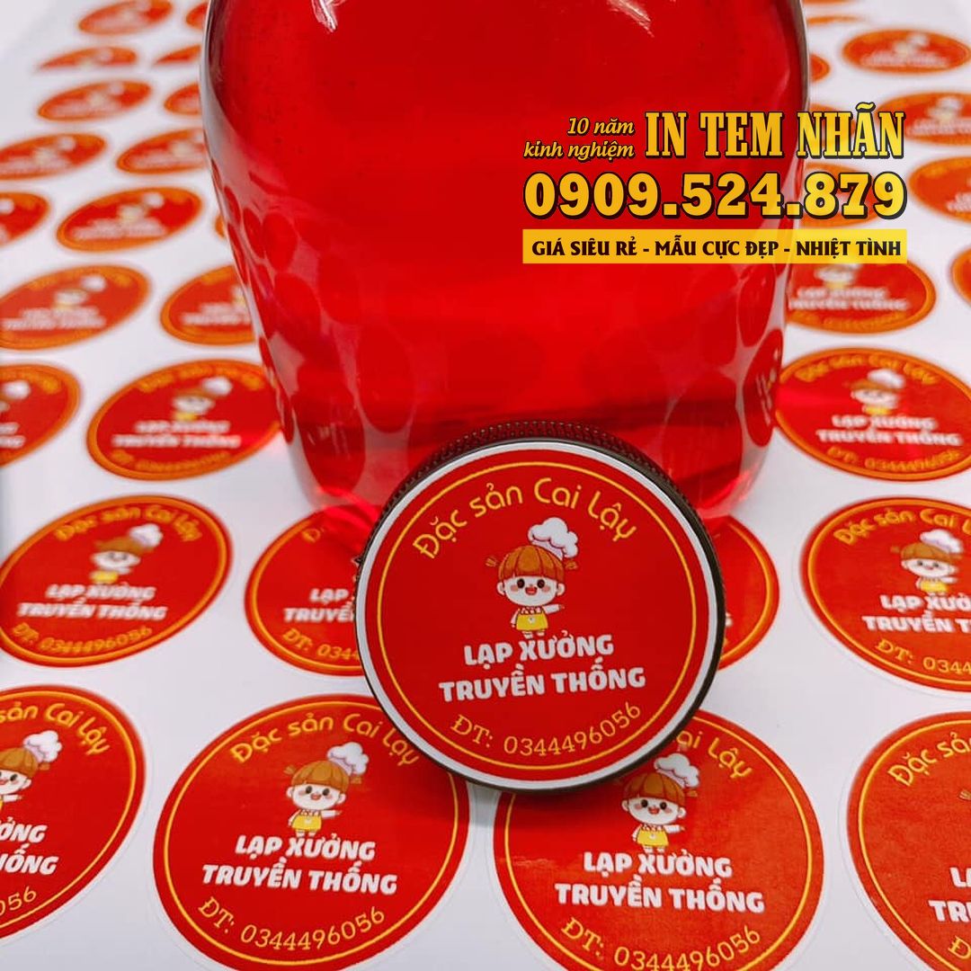 IN TEM LOGO ĐỘC ĐÁO CHO QUÁN TRÀ SỮA VÀ ĐỒ ĂN VẶT 🔥🔥 Zalo 0909524879