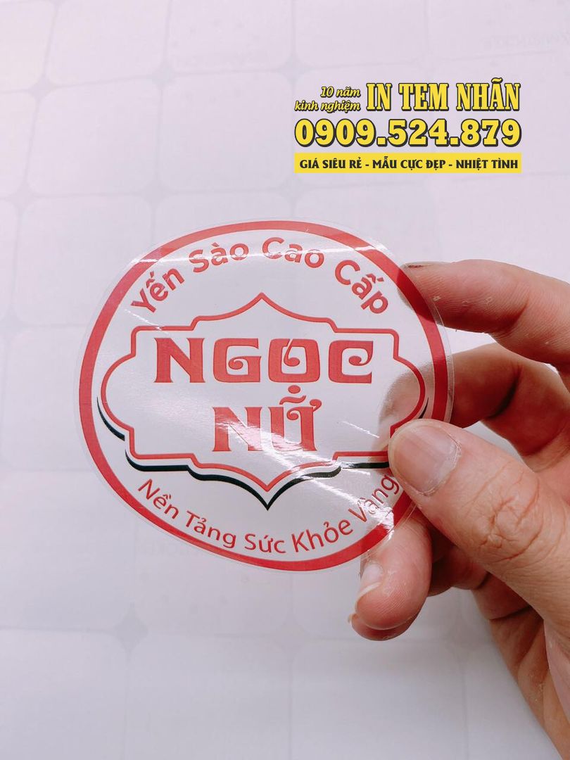 Mẫu Tem Nhãn yến sào cao cấp Ngọc Nữ