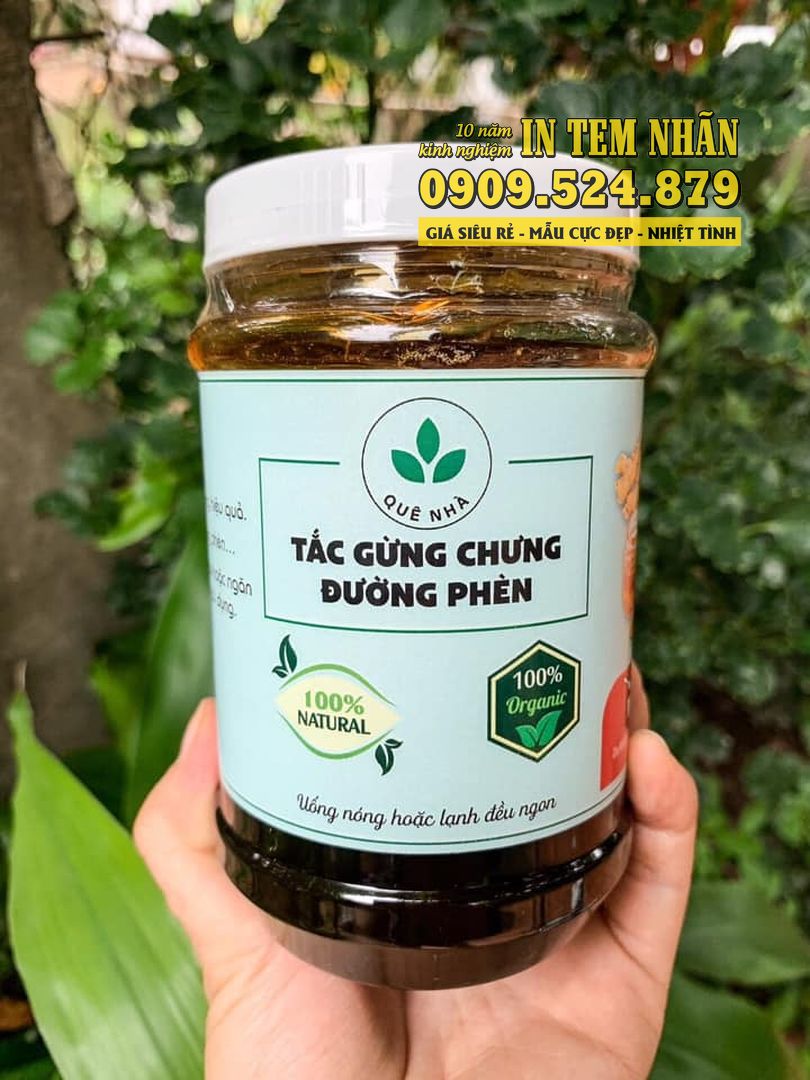 Mẫu Tem Nhãn tắc chưng đường phèn