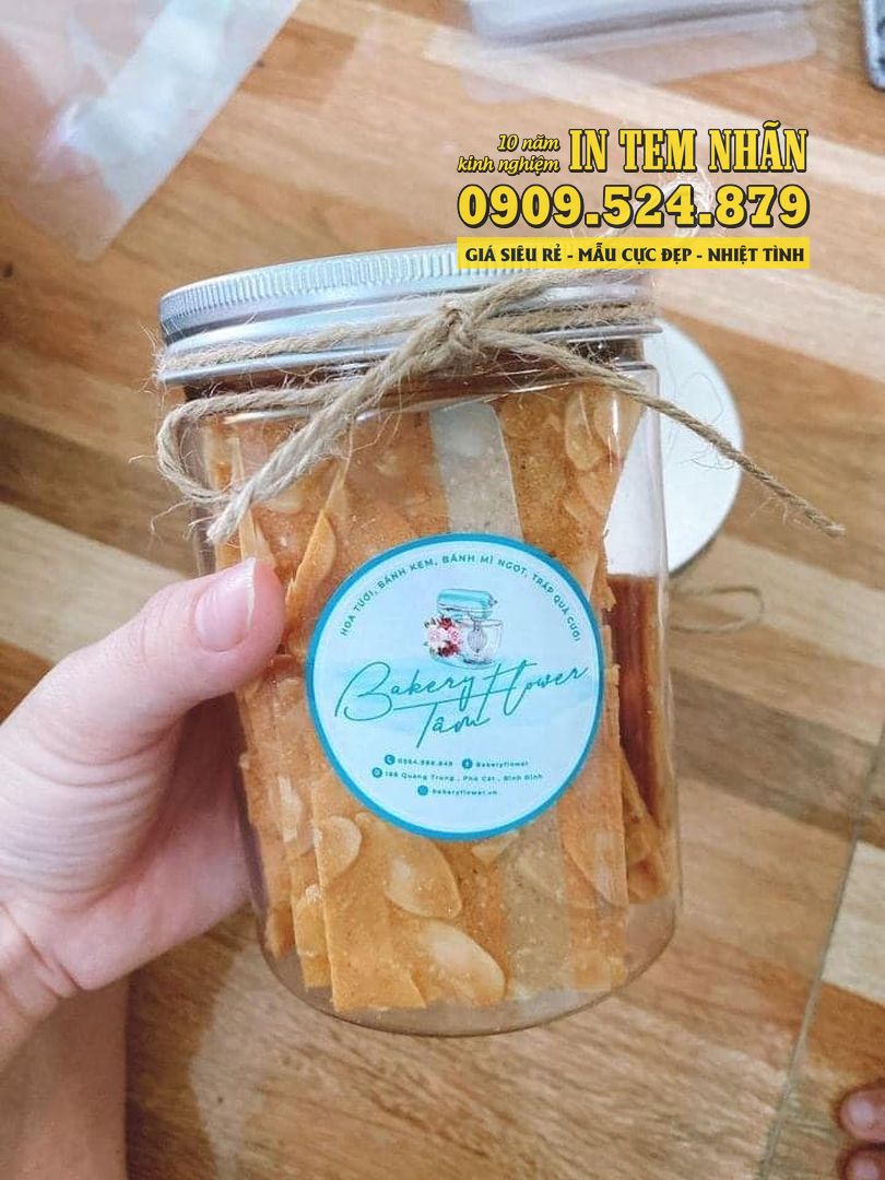 Mẫu Tem Nhãn bánh Bakery Tâm House