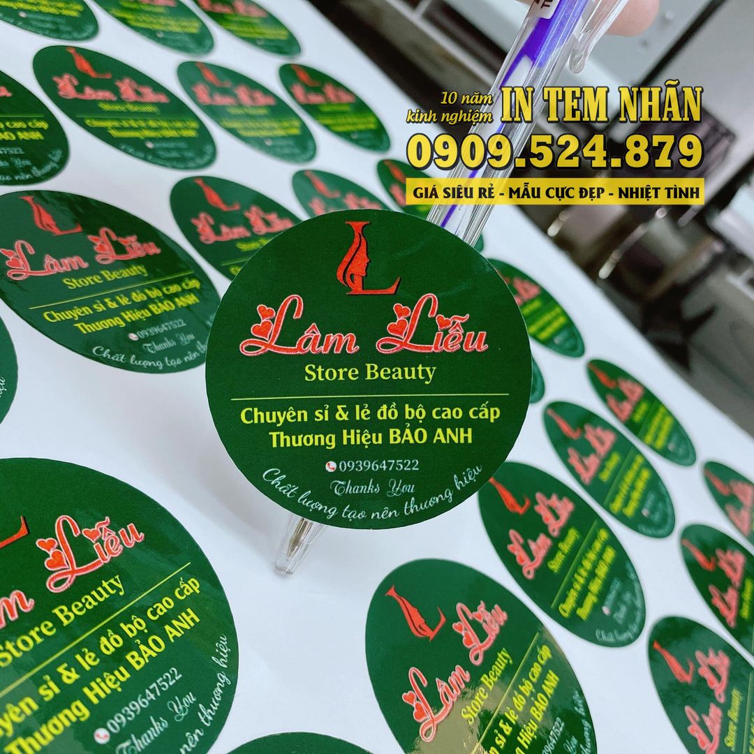 Mẫu Tem Nhãn Lâm Liễu store beauty