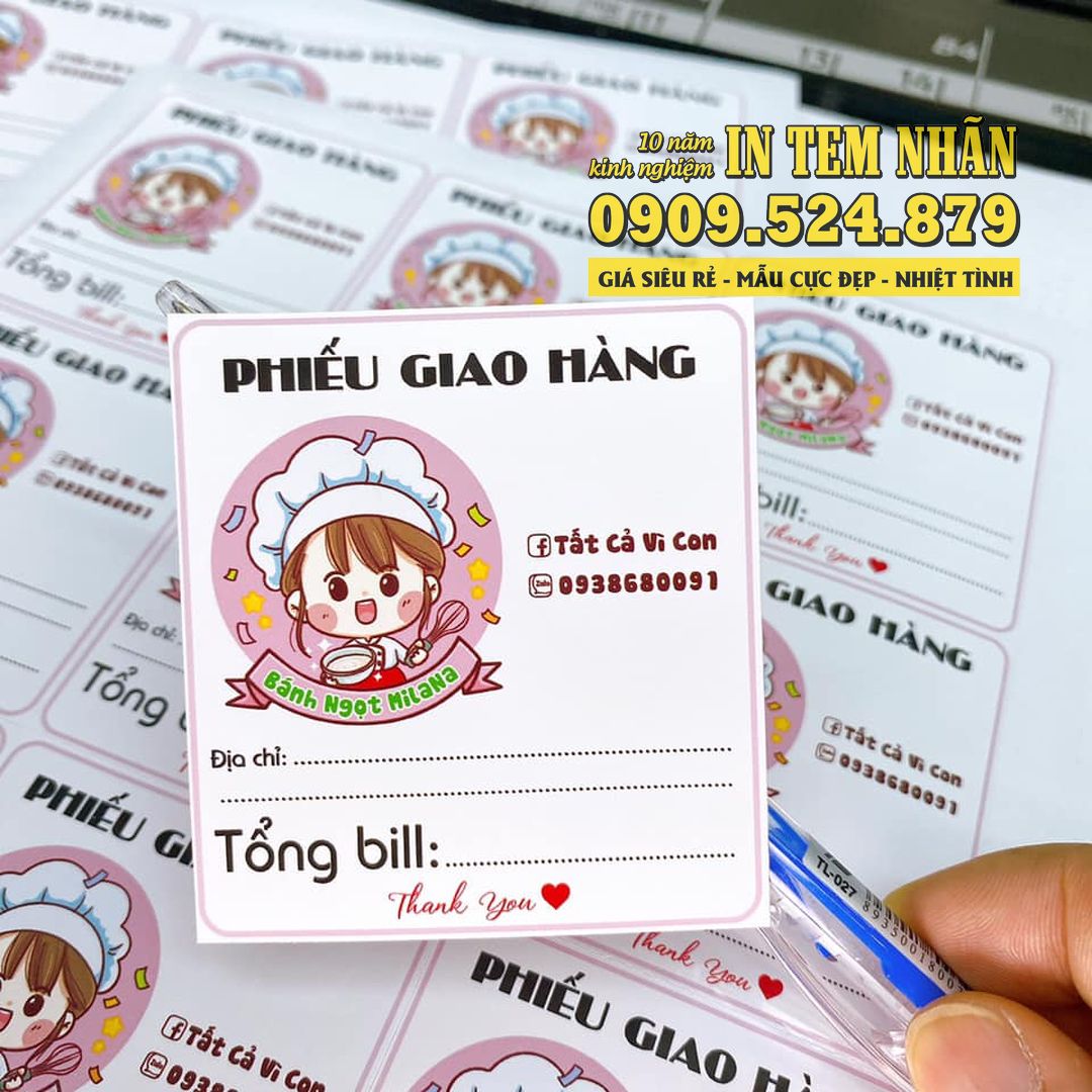 Mẫu Tem Nhãn phiếu giao hàng 2