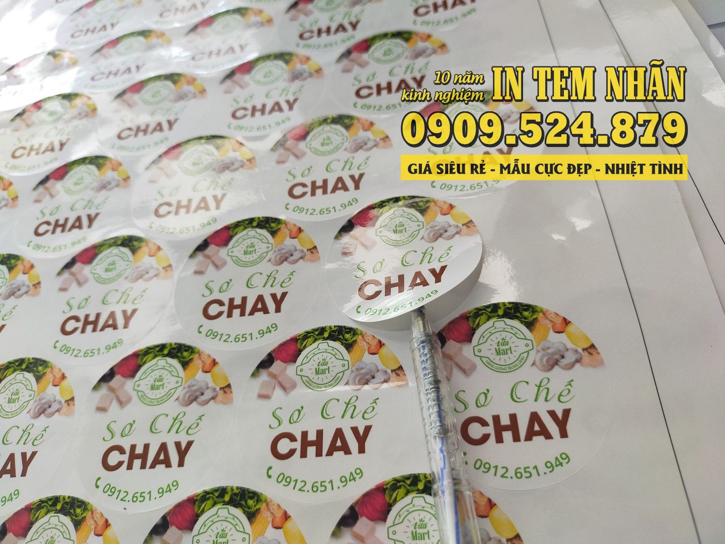 Mẫu Tem Nhãn thực phẩm chay