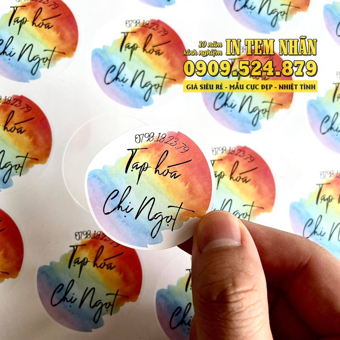 In sticker nhanh, lấy liền ngay tại tp.HCM